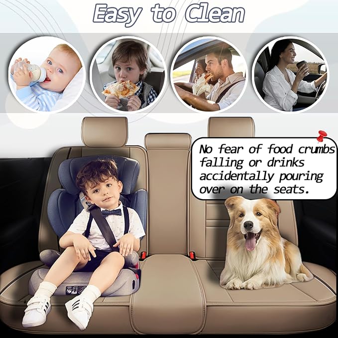 Seat Covers for Chevy Cruze 2011-2019 | 5-Seats Leather Seat Covers - Image 7