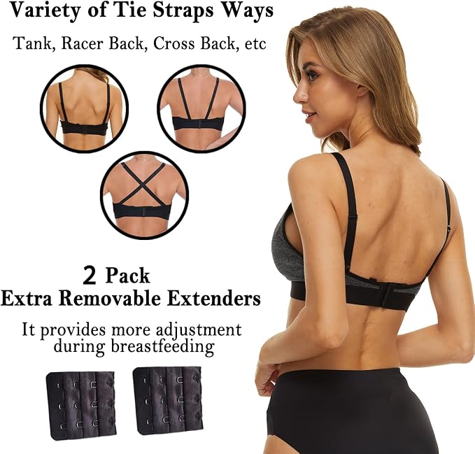 Pumping Bra Hands Free Pumping Bra and Nursing Bra Adjustable Wireless - Image 6