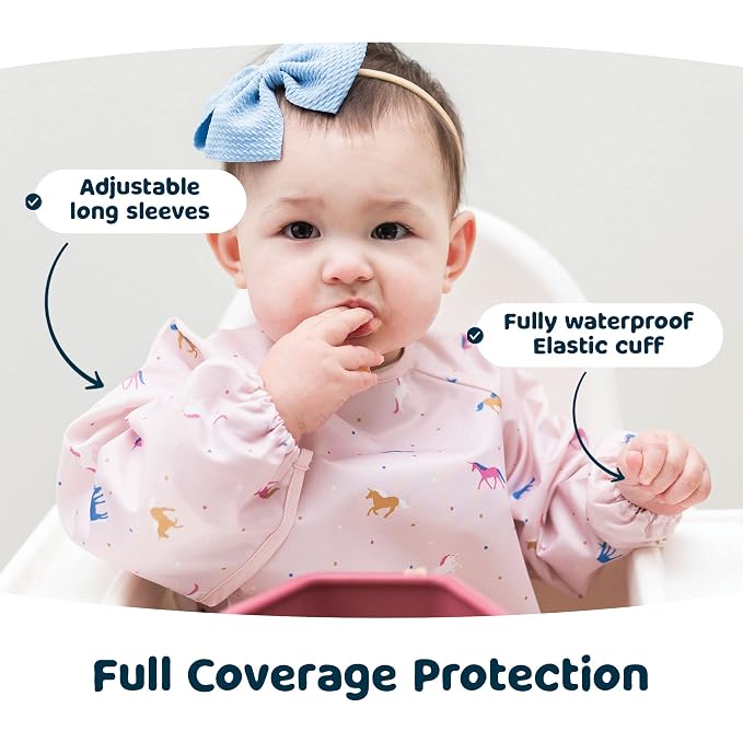 Tiny Twinkle Long Sleeve Bib for Babies & Toddlers – Waterproof Smock Bib for - Image 5