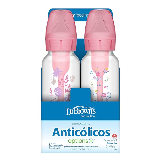 Dr. Brown's Natural Flow Anti-Colic Options+ Narrow Baby Bottle, 8 oz/250 mL - Image 15