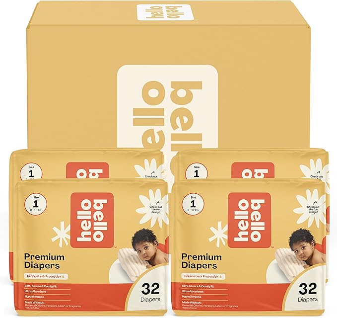 Hello Bello Diapers, Size 1 Wild Cats, Hypoallergenic by HelloBello