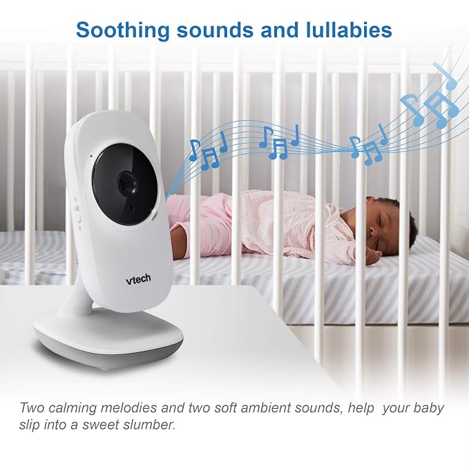 VTech VM350-2 Baby Monitor, 2 Cameras, 1000ft Range, Night Vision, 2-Way Audio - Image 10