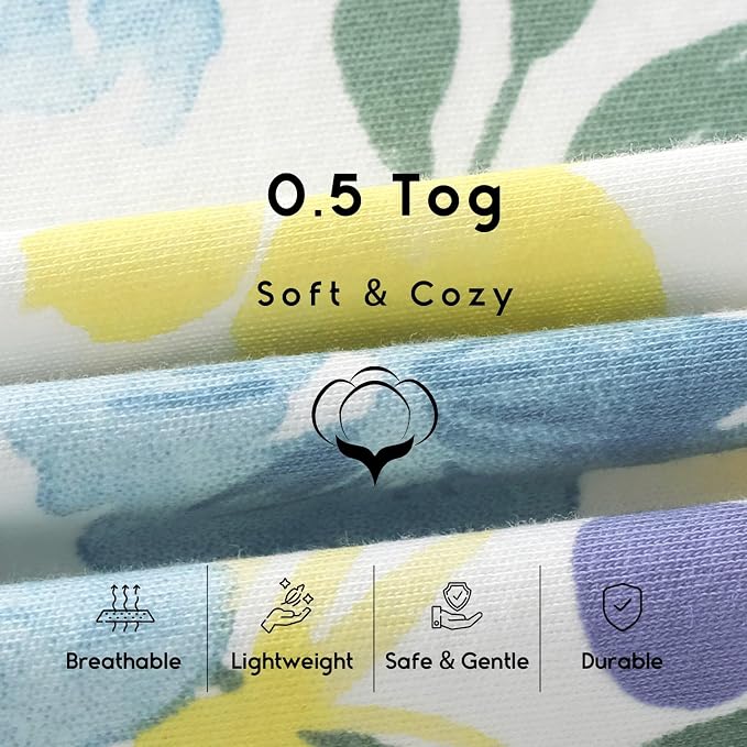 Yoofoss Baby Sleep Sack 6-12 Months 0.5 Tog Wearable Blanket - Image 5