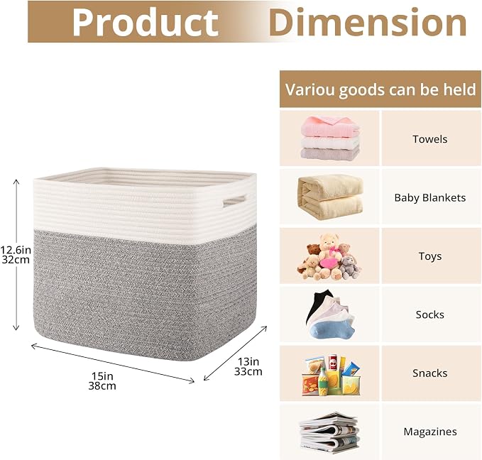 OIAHOMY 13 Kallax Inch Cube Storage Bins, Kallax Insert Storage Baskets - Image 2
