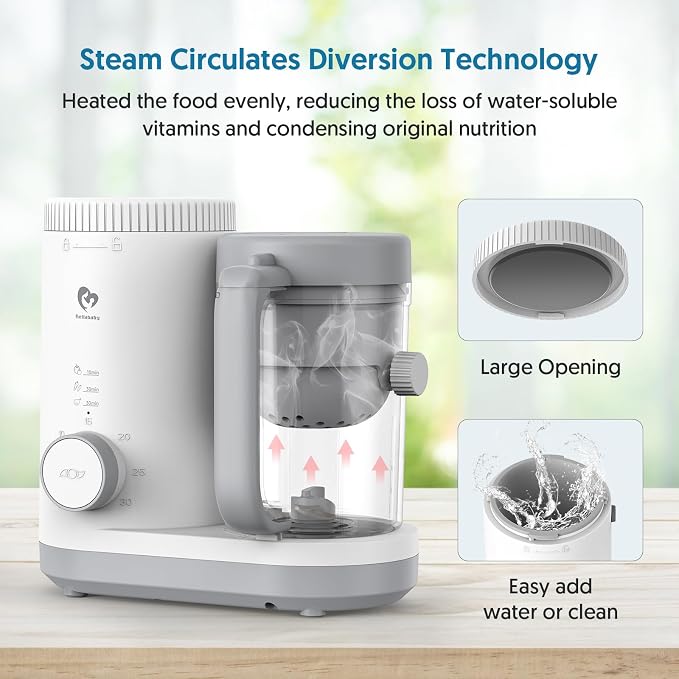 Baby Food Maker Bellababy Baby Food Processor, Puree Blender Steamer - Image 6