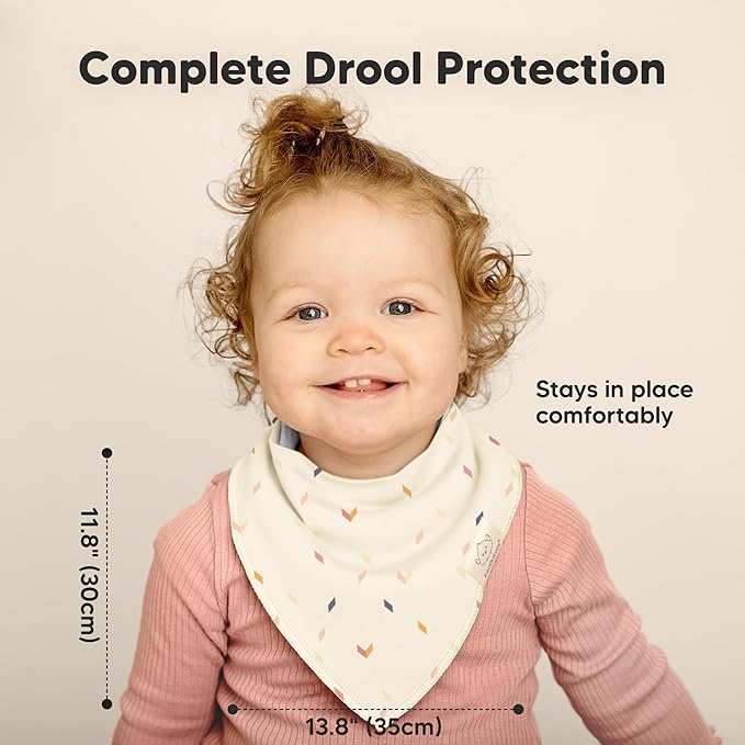 10-Pack Organic Baby Bandana Bibs - Image 5
