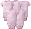 Gerber baby-girls 5-pack Solid Onesies Bodysuits by Gerber