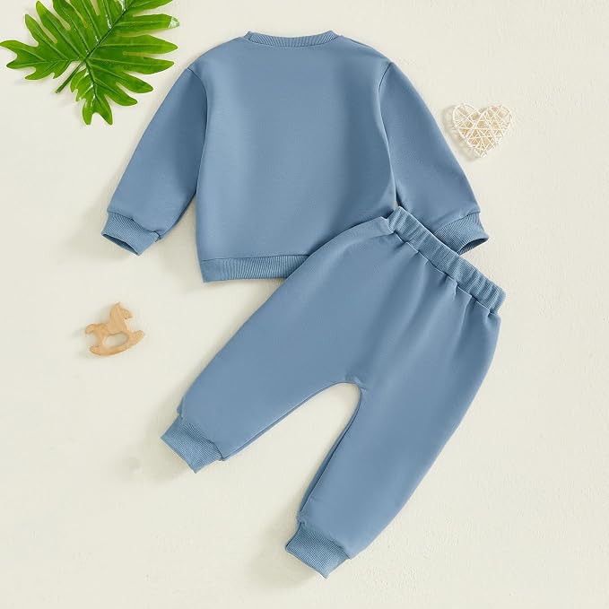 Nyapruwe Toddler Baby Boy Fall Outfit Funny Print Long Sleeve Sweatshirt - Image 8