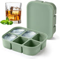 Ice Cube Tray 2 Pack – Stackable Large Silicone Ice Cube Freezer Molds & Easy by Nbyouw