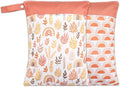 2 Pack Wet Dry Bags for Baby Cloth Diapers&Breast Pump Parts, Waterproof by Smarbore