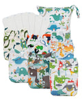 babygoal Dinosaur Cloth Diapers Pack of 13, Baby Reusable Washable Pocket Nappy by babygoal