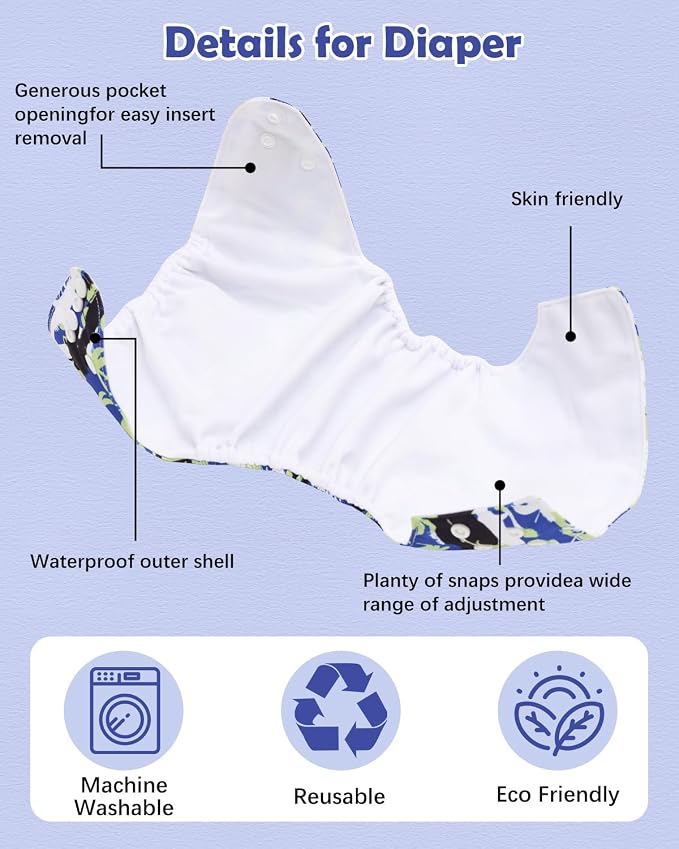 Babygoal Baby Cloth Diaper 6 Pack - Image 3