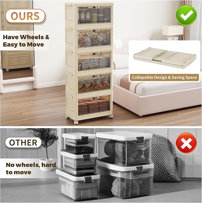 5 Tier - 48QT Storage Bins - Image 3