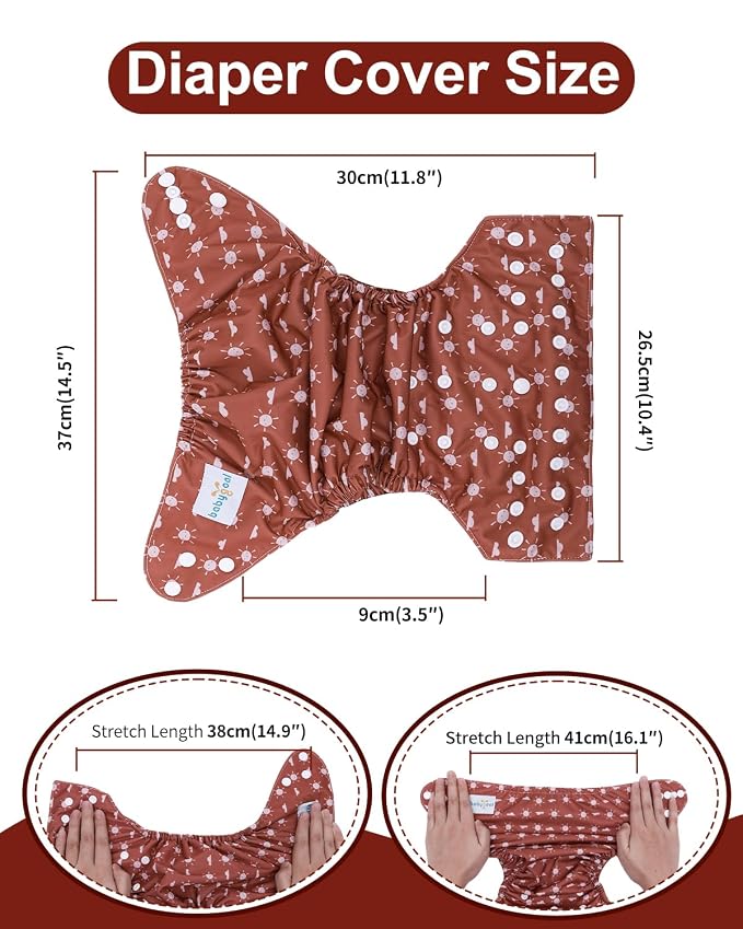 babygoal Cloth Diaper Covers 6 Pack - Image 3