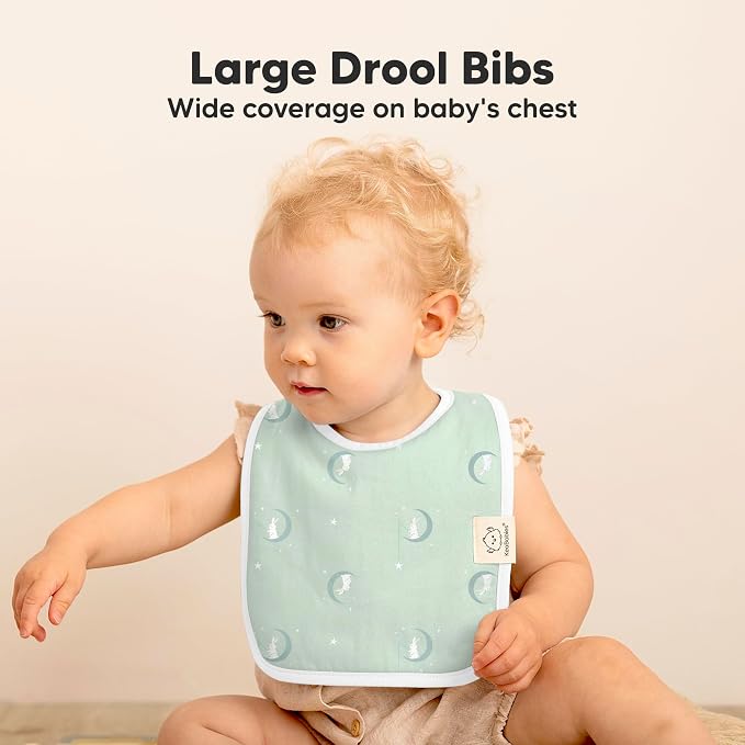KeaBabies 8-Pack Organic Baby Bibs - Image 3