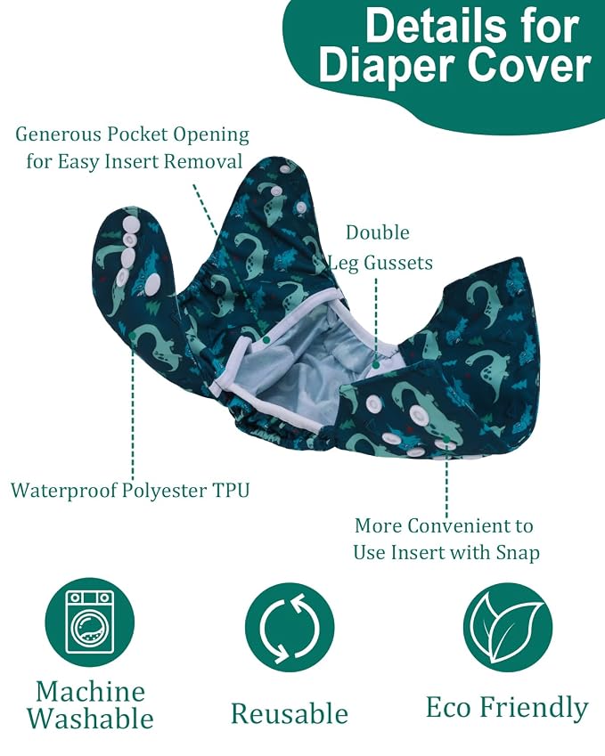 babygoal Cloth Diaper Covers 6 Pack - Image 2