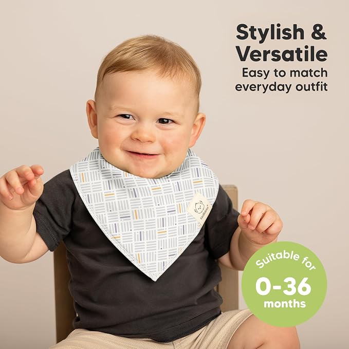 10-Pack Organic Baby Bandana Bibs - Image 4