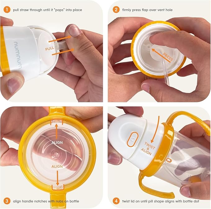 NumNum Baby Straw Cup, Weighted Straw Cup, Spill Proof Sippy Cups - Image 5