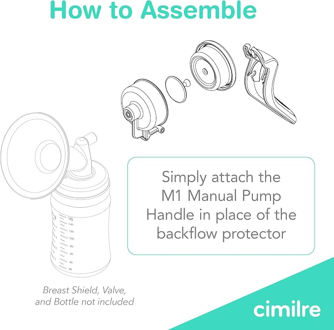 Cimilre M1 Manual Breast Pump Handle, Converts Any Cimilre Collection Kit into - Image 3