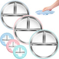 Bella's Friends Stainless Steel Toddler Plates Silicone Suction, 3 Packs by Unknown