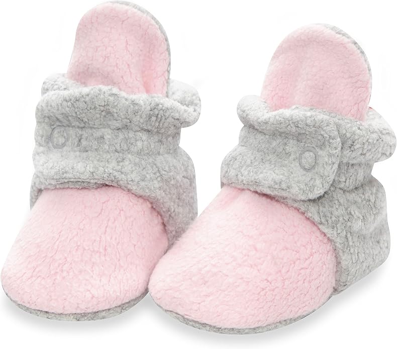 Zutano Unisex Fleece Baby Booties, Two Snap Closure, Newborn to 24 Months by Zutano