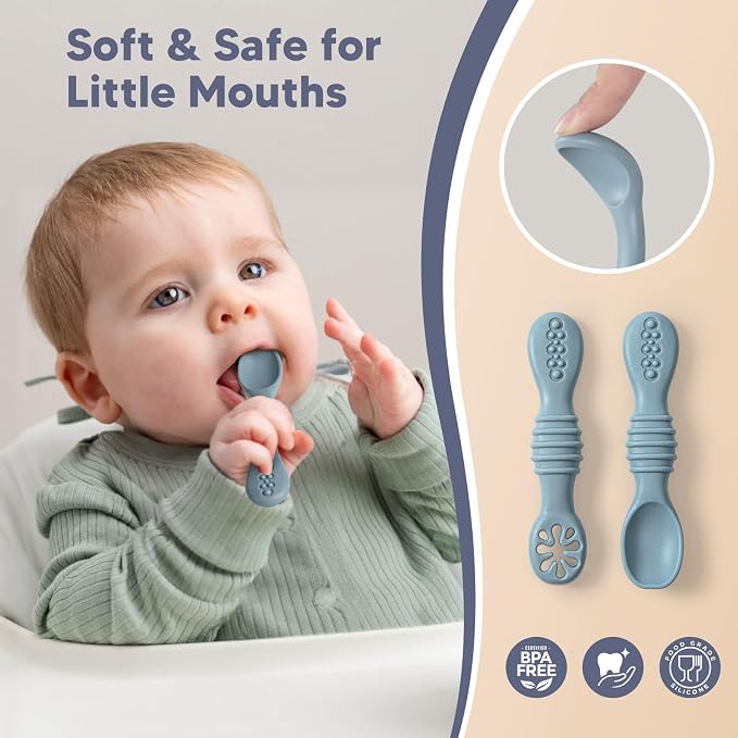 Silicone Baby Feeding Set Plates and Utensils Set - Image 2