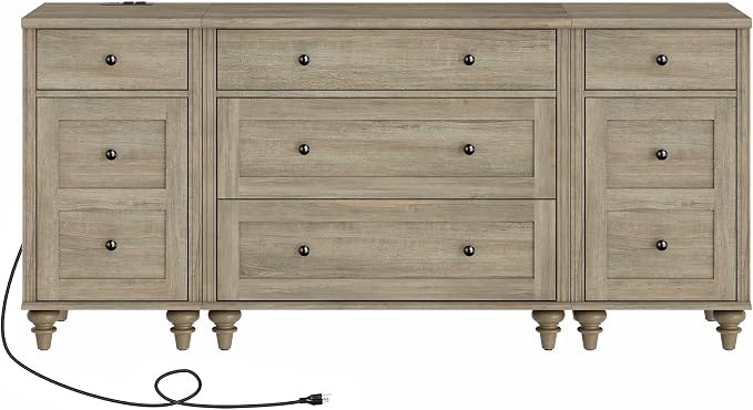 WAMPAT Grey Dresser for Kids Bedroom - Image 3