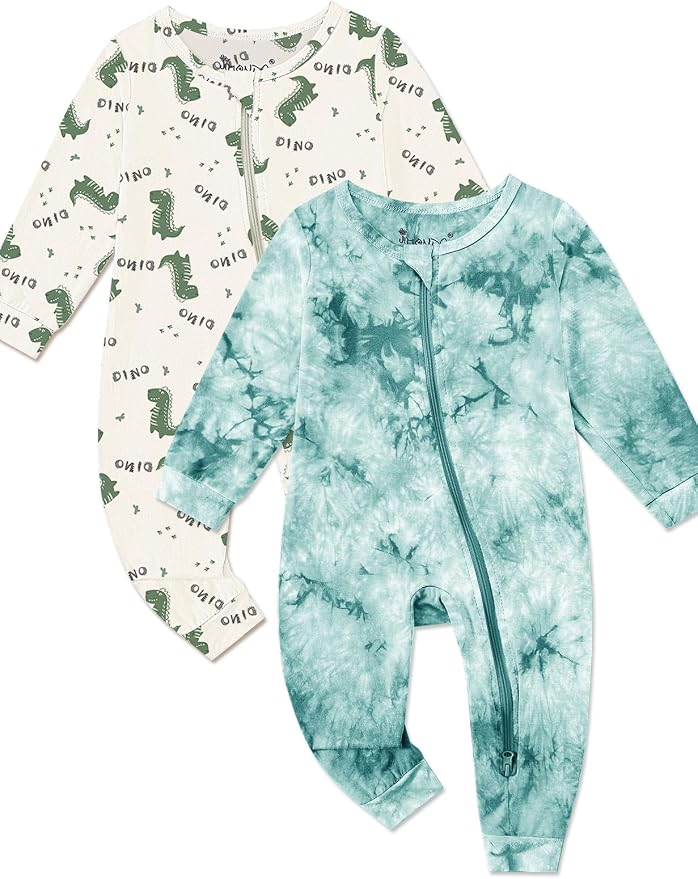 Jimonda Baby Girls Boys Footless Pajamas, Rayon From Bamboo Pjs 2 Way Zipper by JimondaBaby