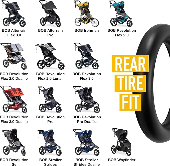 BOB Stroller Front & Rear Tire Tube Replacement 2-Pack – Inner Tubes - Image 2