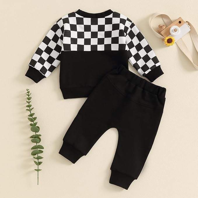 Toddler Baby Boy Fall Outfits Long Sleeve Crew Neck Pullover Sweatshirt + - Image 6