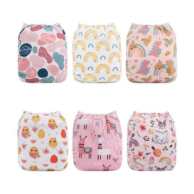 babygoal Reusable Cloth Diapers 6 Pack - Image 2
