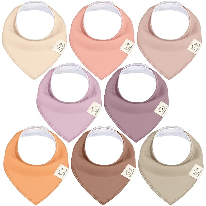 8-Pack Organic Baby Bandana Bibs by KeaBabies