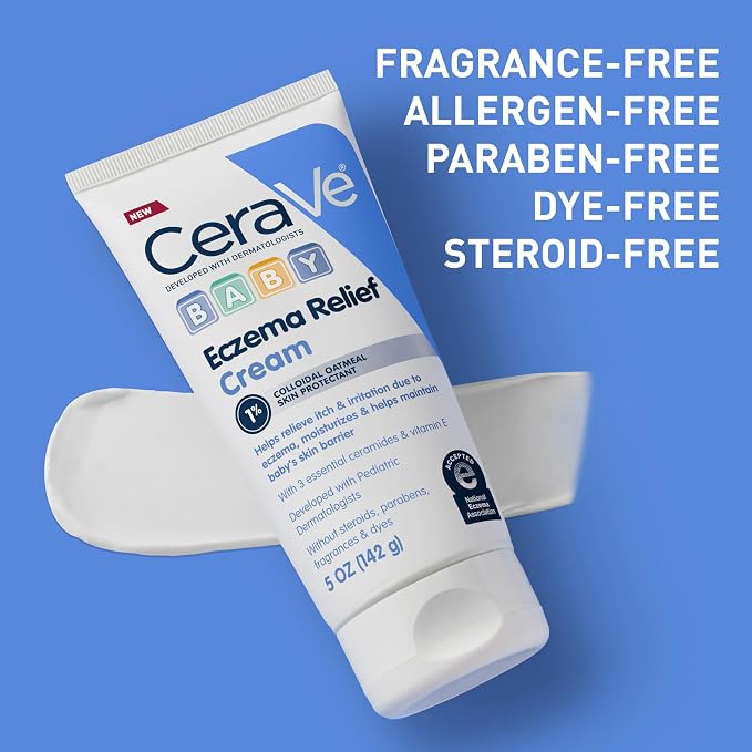 CeraVe Baby Eczema Relief Cream, 1% Colloidal Oatmeal Cream - Image 6