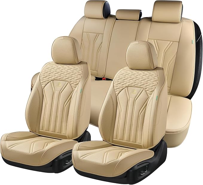 FLORICH Rear Seat Covers Leather Car Seat Covers Waterproof Back Seat Cover - Image 8