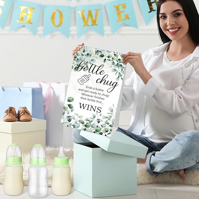 TrelaCo Bottle Chug Baby Shower Game 20 Pcs Baby Bottles Shower Favor - Image 6