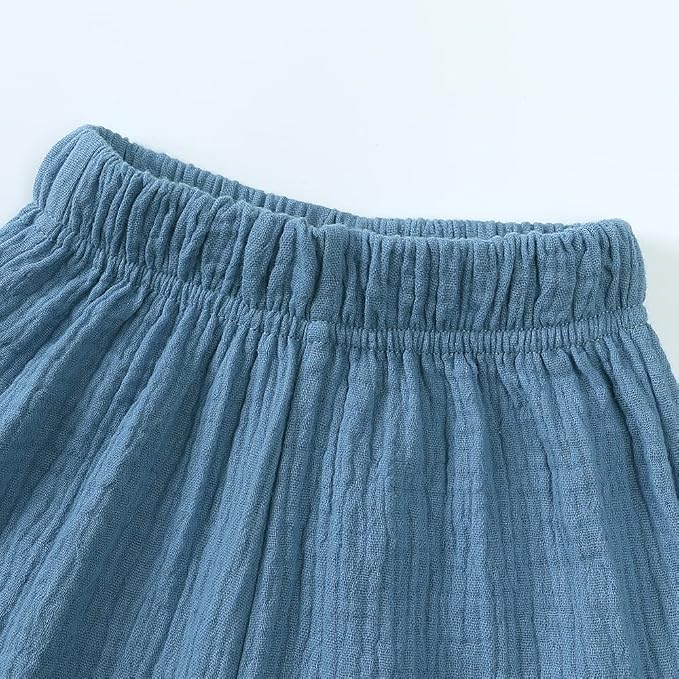 MYGBCPJS Baby Boys Girls Cotton Linen Trousers Kids Casual Ankle Pants Loose - Image 5