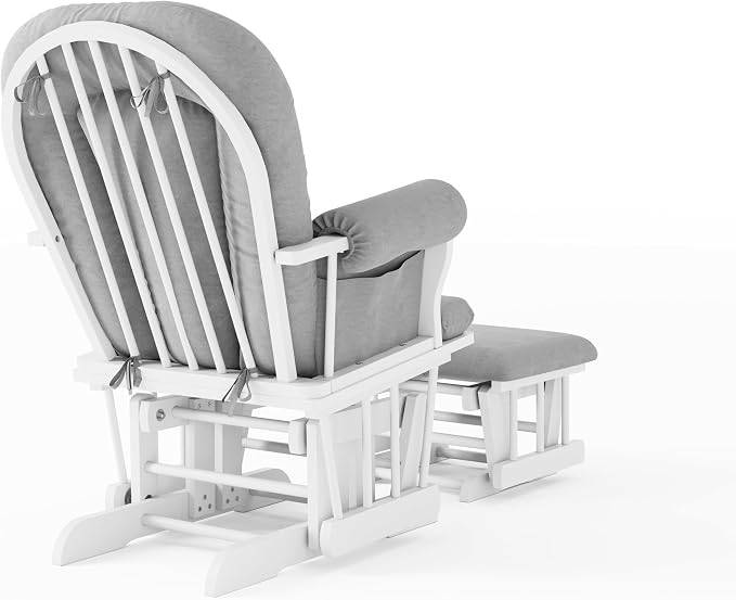 Child Craft Cozy Glider Rocker and Ottoman Set, Padded Cushion - Image 8