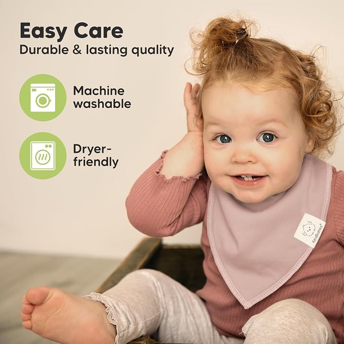 8-Pack Organic Baby Bandana Bibs - Image 7