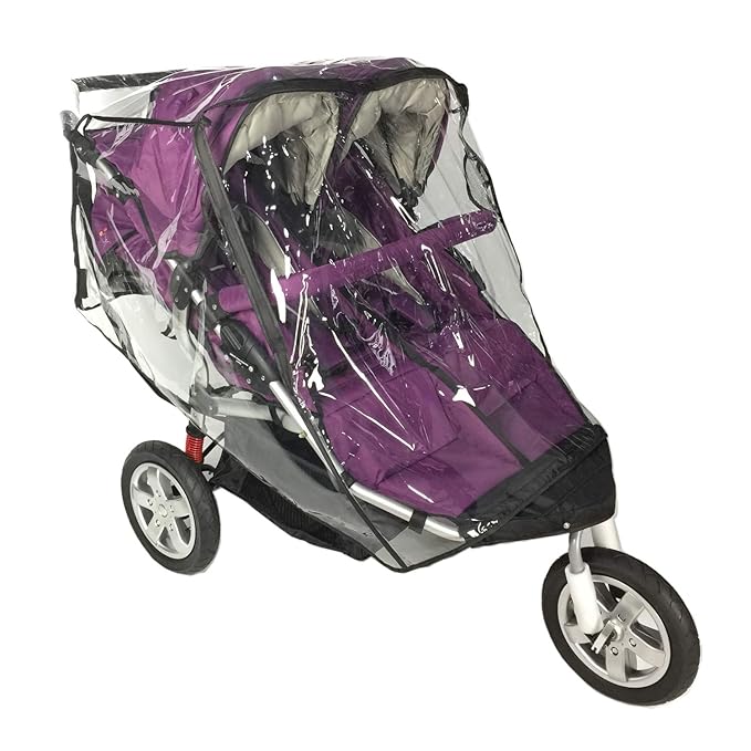 Rain Cover for Double Stroller, Universal Size Weather Shield for Side by Side by Unknown