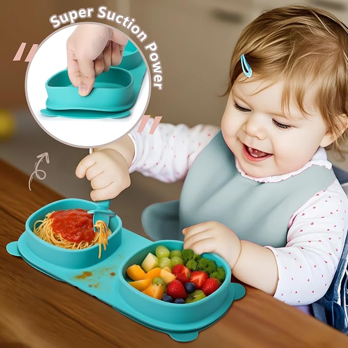 Silicone Foldable Novelty Dinner Plates, Suction Plates - Image 2