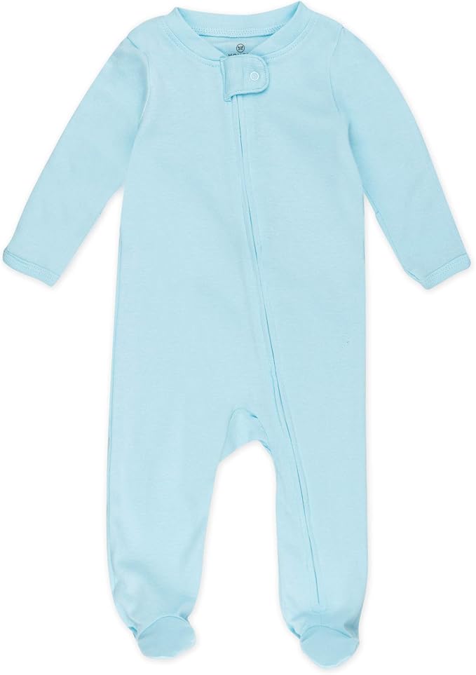 HonestBaby Baby Sleep N' Play One-Piece Zip-Front Footed Organic Cotton Pajama - Image 4