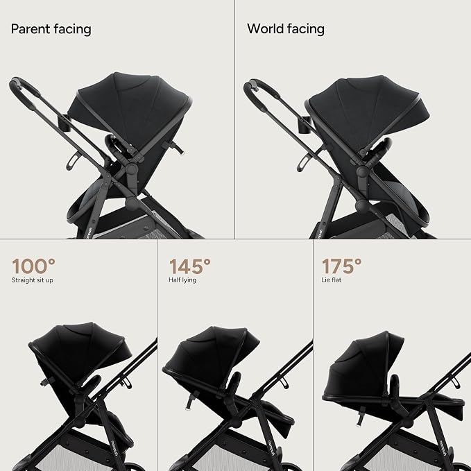 Mompush Wiz 2 in 1 Baby Stroller - Image 5