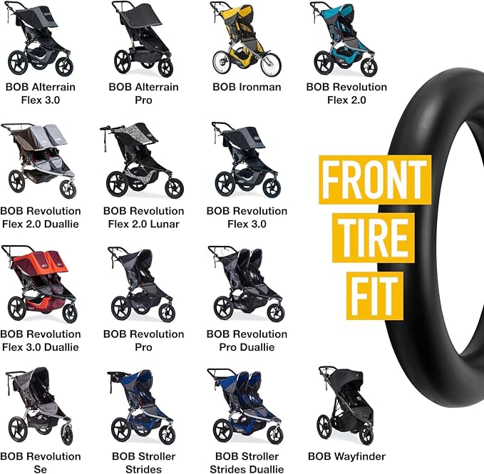 BOB Stroller Front & Rear Tire Tube Replacement 2-Pack – Inner Tubes - Image 4