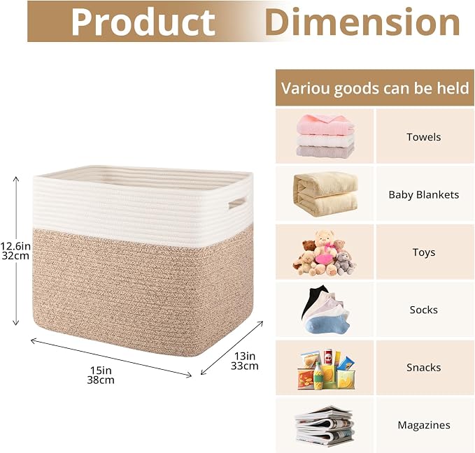 OIAHOMY 13 Kallax Inch Cube Storage Bins, Kallax Insert Storage Baskets - Image 2