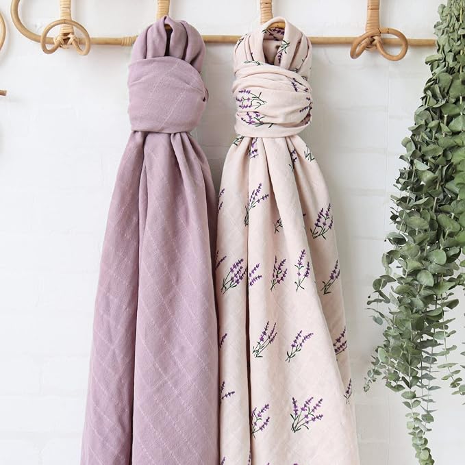 LifeTree Baby Swaddle Blankets Girls, Organic Muslin Swaddle Blankets Unisex - Image 5