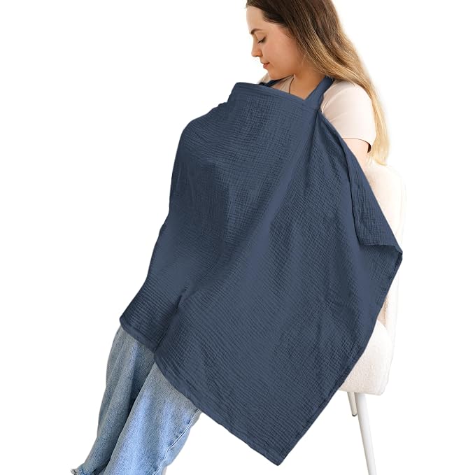 Muslin Nursing Covers for Breastfeeding, Privacy Breast Feeding Cover - Image 3