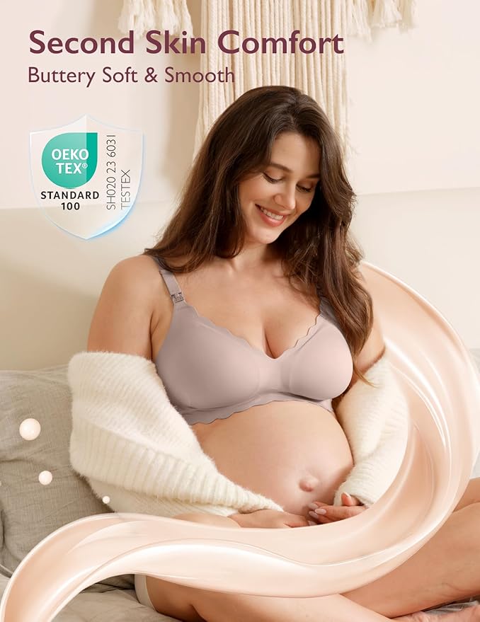 Momcozy Nursing Bras for Breastfeeding, Seamless Pregnancy Maternity Bra - Image 2