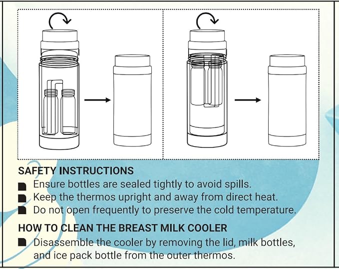 Portable Breast Milk Cooler Bottle: 30H Cooling Time, 2 x 150ml/5Oz, Durable - Image 10