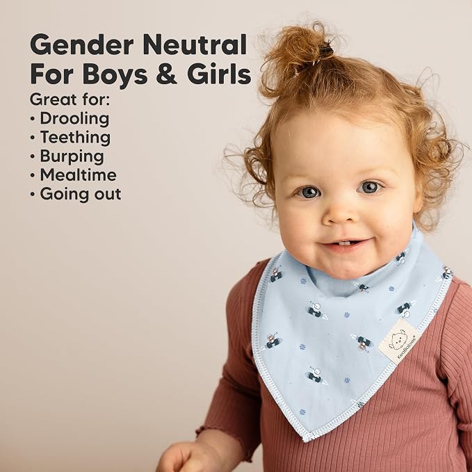 8-Pack Organic Baby Bandana Bibs - Image 6