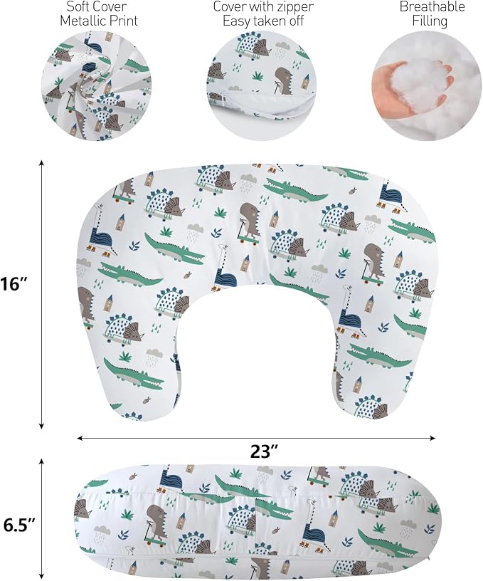 Little Grape Land Nursing Pillow, Upgraded Breast Feeding Pillow - Image 5